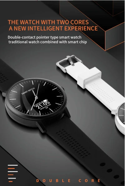 Новые прибытия smart watch Наручные часы в классическом стиле черного и белого цветов монитор сердечного ритма фитнес трекер сна Смарт-часы с мониторингом