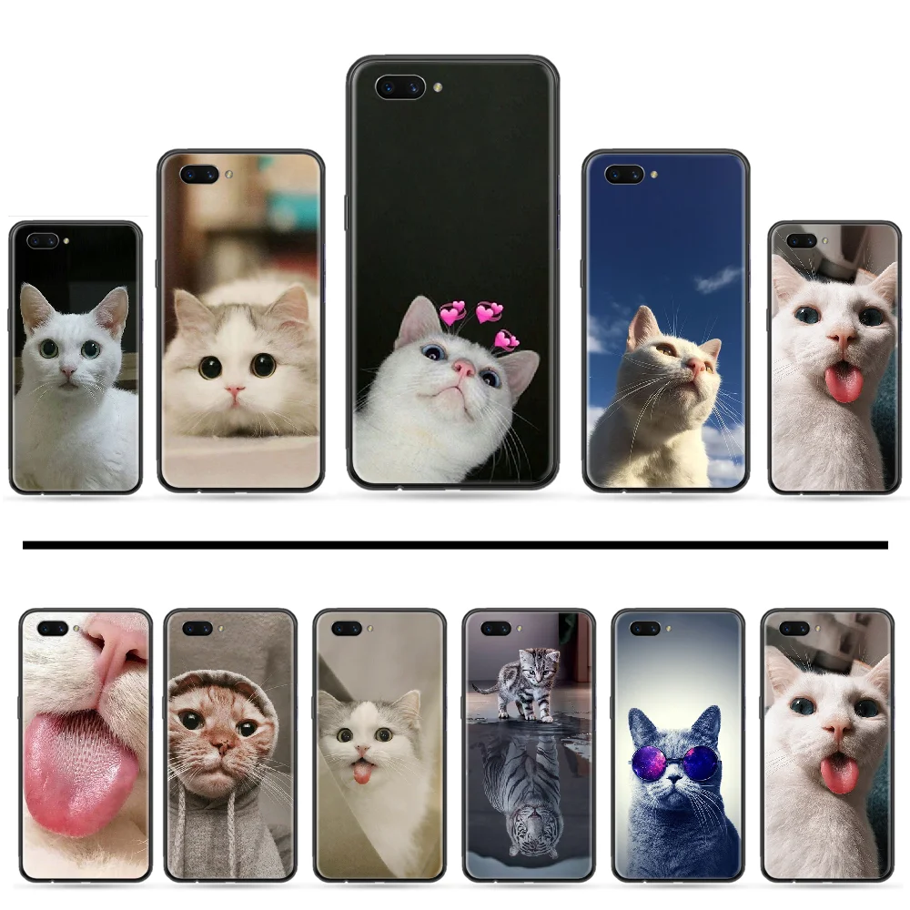 Мягкий чехол в виде кота черный мягкий для телефона OPPO A ax 3 5 37 57 59 73 75 83 71 2018 11 1k s PRO |