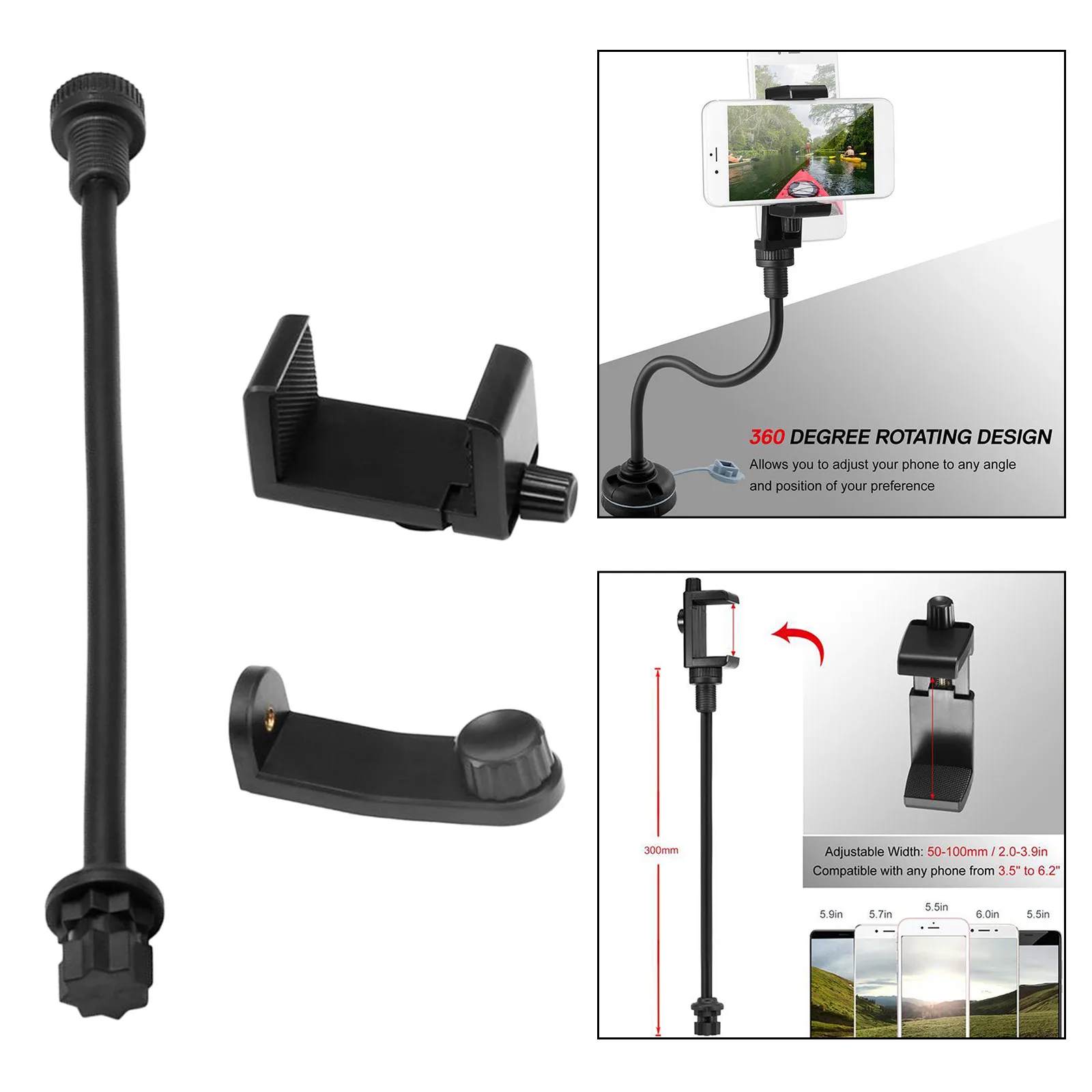 Kayak Phone Mount Universal Boat Bracket Canoe Camera Mount Holder Easy Install