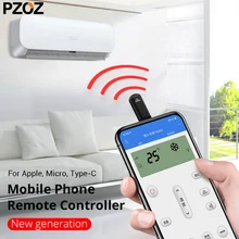 PZOZ pilot na podczerwień dla iphone LG port podczerwieni klimatyzacja TV uniwersalny inteligentny IR adapter do kontrolera rodzaj usb c