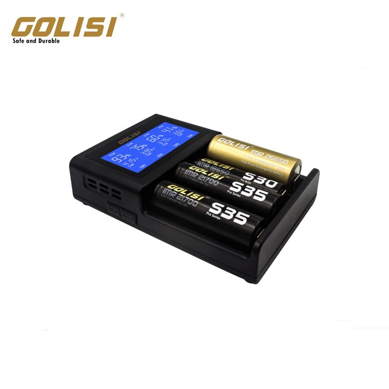 Оригинальное интеллектуальное зарядное устройство Golisi S4 с ЖК дисплеем быстрая