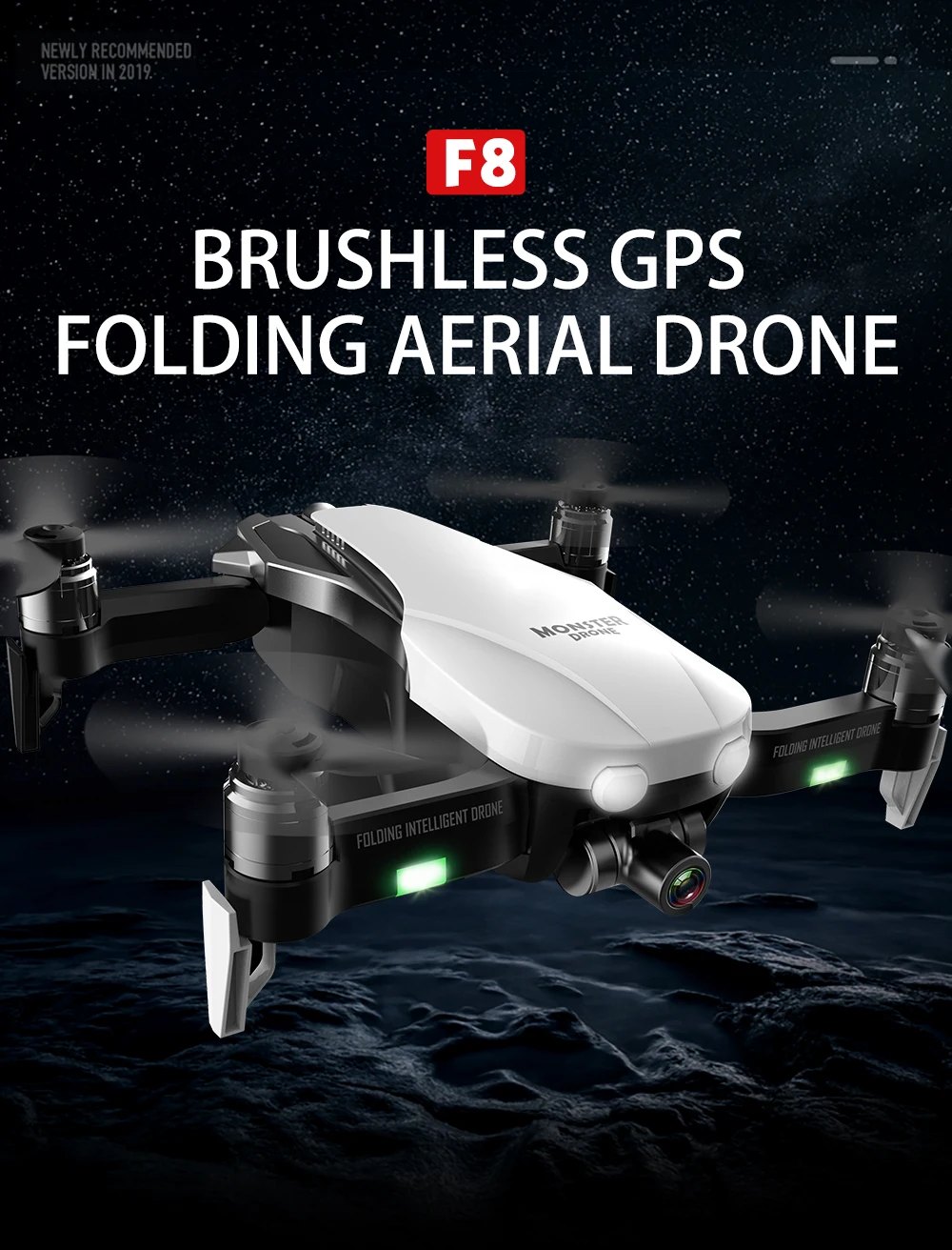 

F8 RC quadrocopter dron GPS Drone with 4K Camera WiFi FPV Brushless selfie drones VS K1 SG906 B5W