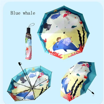 

Umbrella Pattern Anime cartoon 8 bones Manual gift Anti-UV fold child Little princess Little Red Riding Hood UA001 1PCS