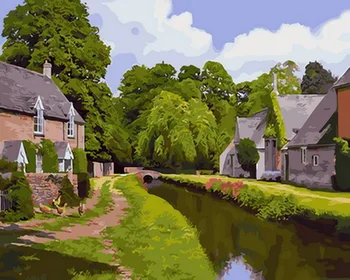 

Frameless diy paintings by numbers paint by number for home decor oil picture painting 5065cm spring morning