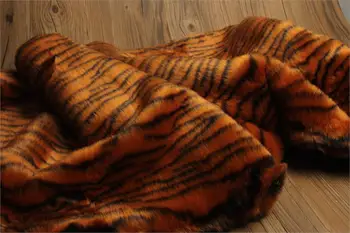

High-end tiger zebra pattern animal leopard plush fabric faux fur fabric,160x50cm/pcs