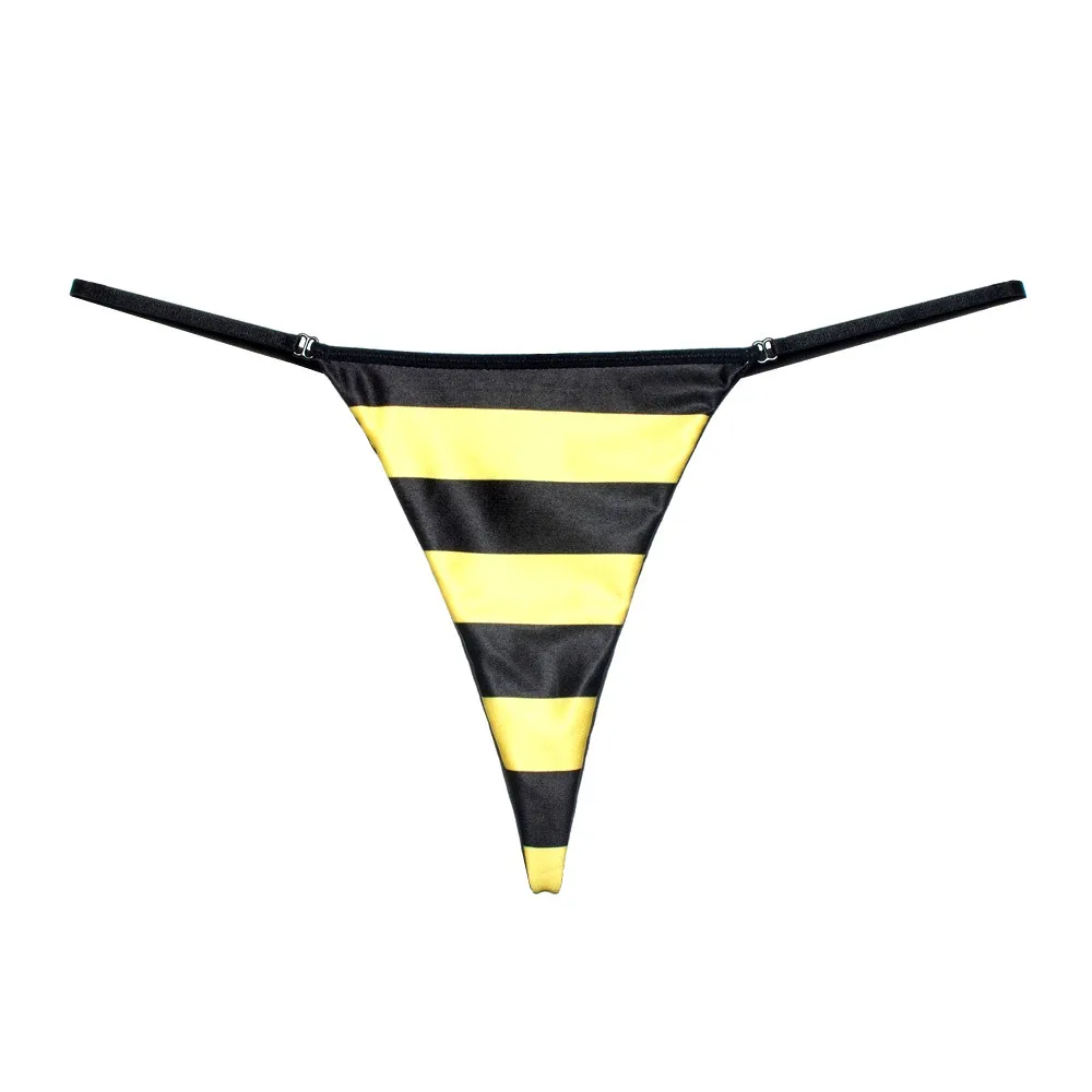 Yellow Striped Полосатое женское Бесшовное хлопковое нижнее белье с низкой посадкой стринги с низкой посадкой трусики танга сексуальные размера плюс S-XL - Color: Yellow Striped