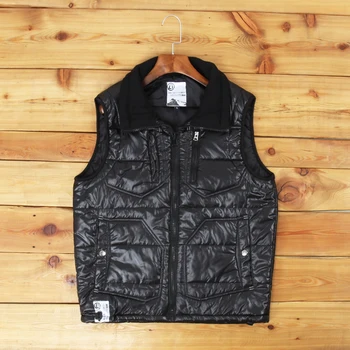 

New winter vest tooling multi-pocket men light weight jacket plus size ropa jas abrigo casaco parka mont streetwear