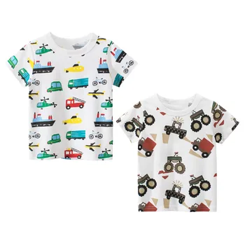 

2 PCS New Cartoon Print Baby Boys T Shirt For Summer Infant Kids Boys Clothes Cotton Toddler Tops