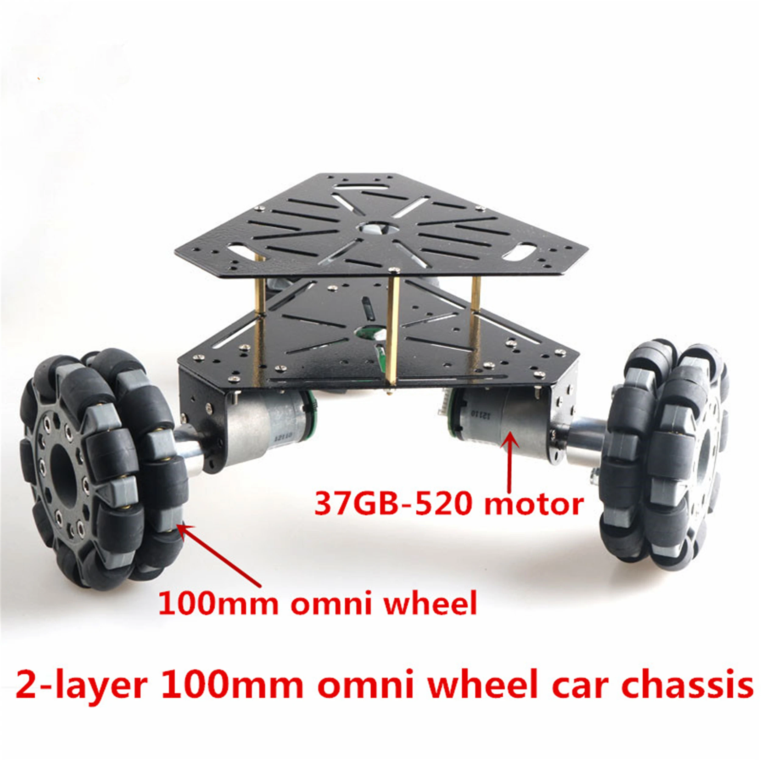 58/100mm Nylon Omni Wheel Large 4WD 1/2/3 Layer Metal Robot Car Chassis Kit DC Motor With Encoder Speed Feedback DIY Heavy Load