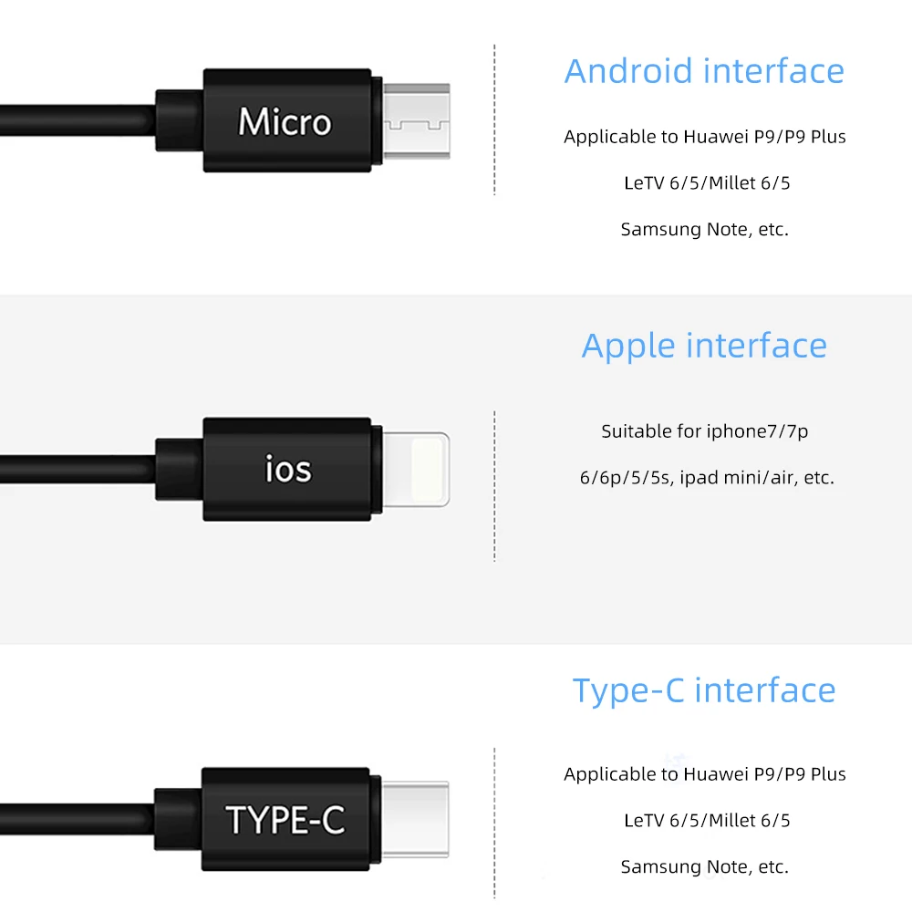 FDBRO Новое 3 в 1 быстрое зарядное устройство Micro usb type C зарядный кабель для телефона 7 Plus 8 XS Micro USB кабель для мобильного телефона