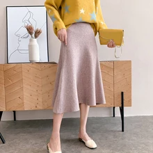 Going lunga винтажные Юбки Высокая талия женские теплые зимние юбки пачка гофрированные длинные юбки осень femme jupe черный