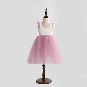 

girl dresses 2020 kids party dresses lace tulle children dress fashion high-grade princess clothing