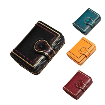 

Ladies Leather Wallet Handmade Soft Leather Short Wallet Tassel Coin Purse Wallet Card Holder Ladies Color Wallet