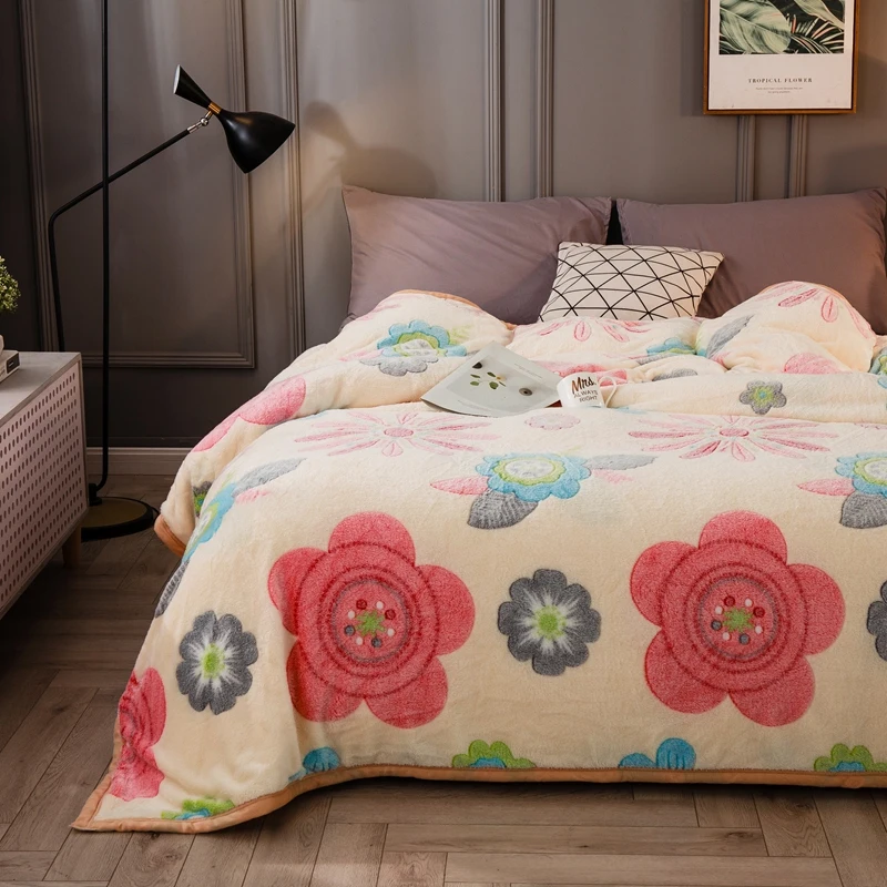 

Summer Snowflake rong tan zi Bed Sheet Nap Air Conditioning Small Quilt Towel Summer Thin Coral Fleece Blanket