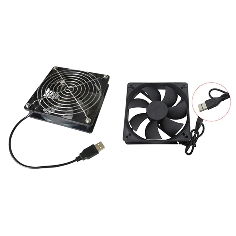 Brushless Cooling Fan 4 Pack DC 5V USB 