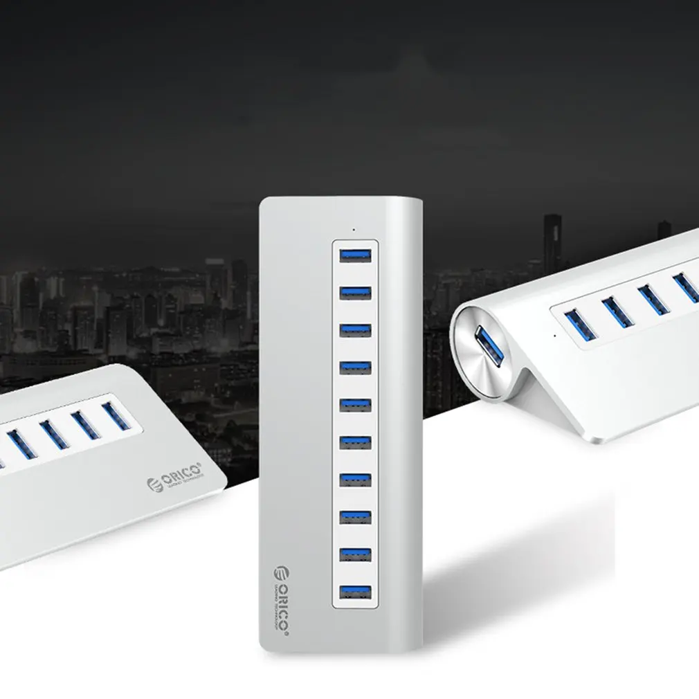 10 USB3.0 концентратор портов SuperSpeed концентратор разветвитель 5 Гбит/с адаптер для Windows Mac ноутбук ПК сотовый телефон с AU ЕС США Великобритания разъем