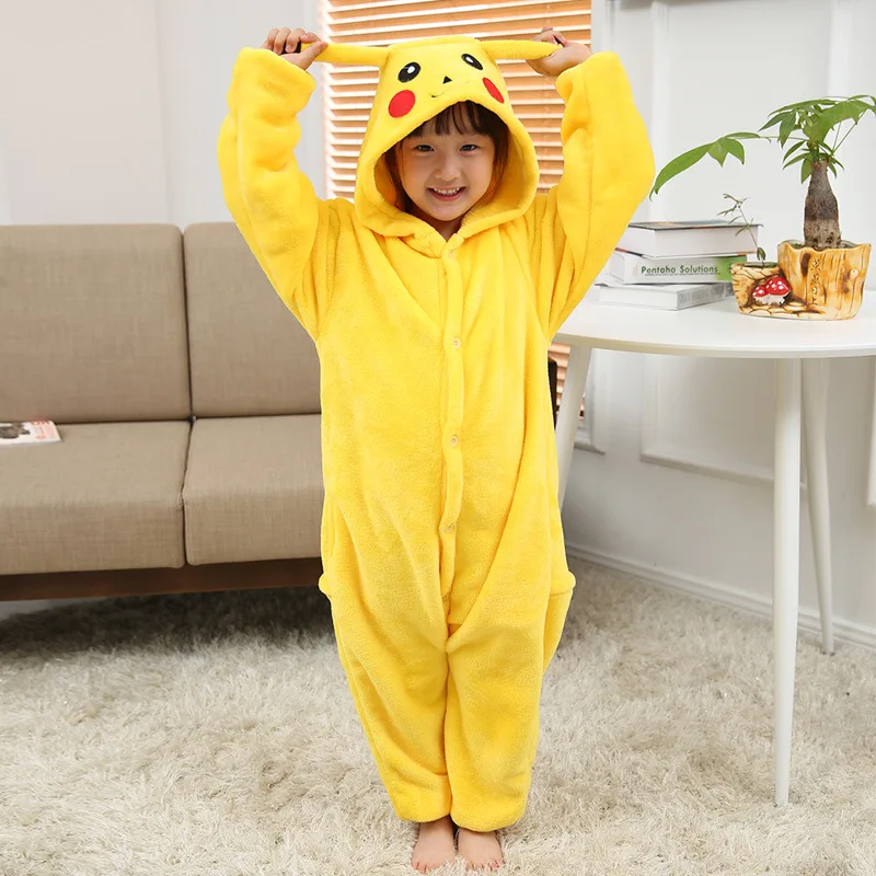 Кингуруми Детские пижамы с единорогом для мальчиков и девочек; детские пижамы с изображением оленя; зимняя детская одежда для сна; пижамы с пандой - Цвет: as picture