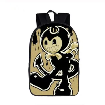 

2020 Bendy And The Ink Machine Backpacks For Students Bendy And Boris Kids Backpacks Two Layer School Bag For Gifts Dropshipping