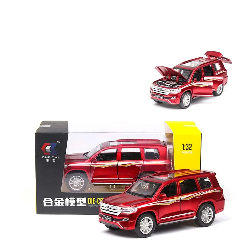 Red 1/32 Шесть Дверей открывающийся имитационный сплав модель автомобиля металлическая литая модель детский бездорожье звук и светильник игрушка автомобиль коллекция подарков - Цвет: Red