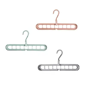 

3pcs Multifunctional Magic Interior Wardrobe Hanger 9 Holes Clothes Hanger Clothing Storage Racks Wardrobe Clothing Organizer