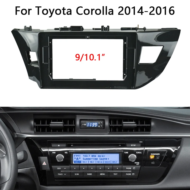 2 Din Android Head Unit Car Radio Frame Kit For TOYOTA Corolla 2013 2014 2015 2016 Auto Stereo Dash Fascia Trim Bezel Faceplate |