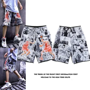 

2020SS Short Summer High Quality Slamdunk Cartoon Hip-hop Basketball Shorts Tees Oversize Men Women Fashion T-Shirts Tees Cotton