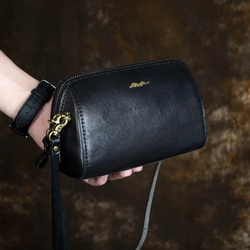 

WOMEN'S Leather Bags One-Shoulder Diagonal Handbag Italy First Layer Vegetable Tanning Cowhide Clutch Evening Bag