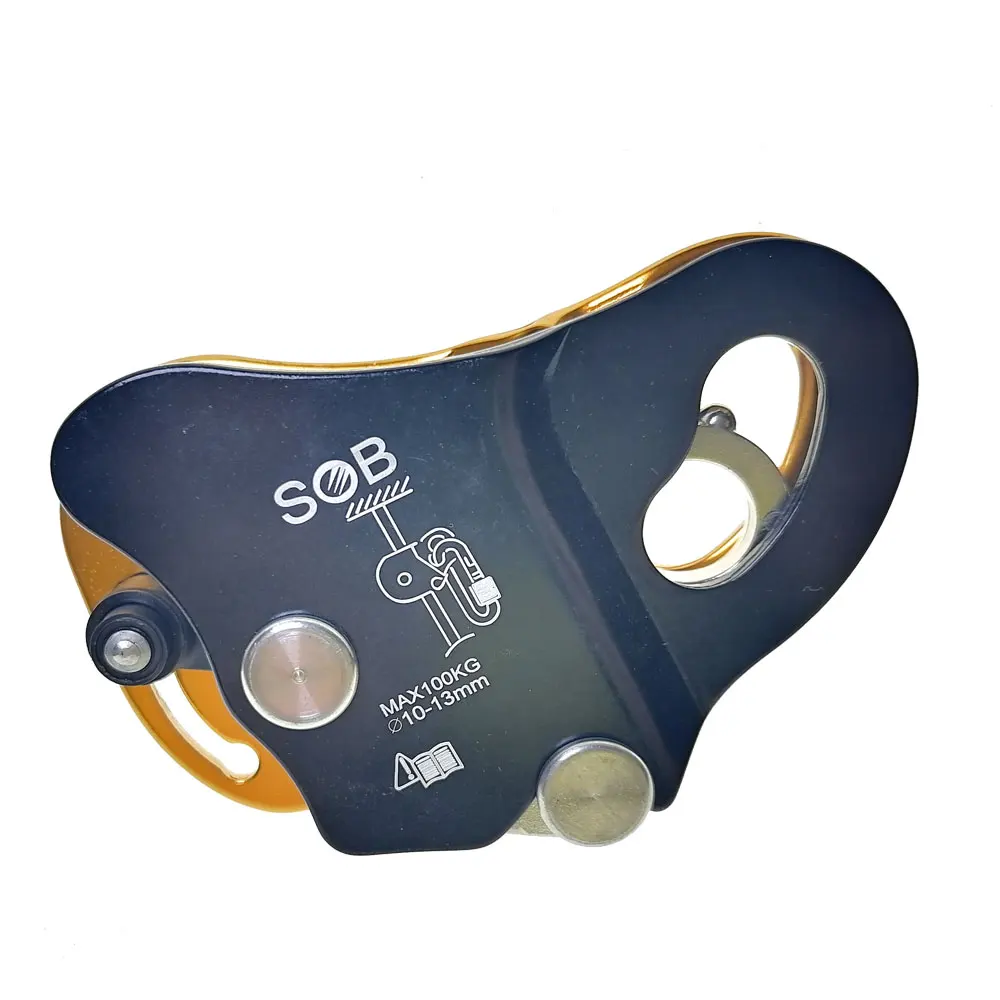 Hunting Saddle Aviation Aluminum Climbing Descender Selfbraking Stop Climbing Rope Grab Stopper