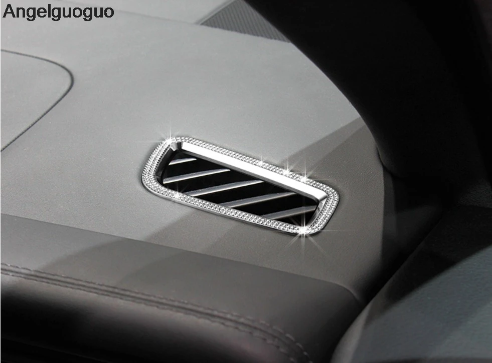 Car Styling Dashboard Air Conditioning Outlet decoration frame sequins cover trim for Porsche macan 2010-2017