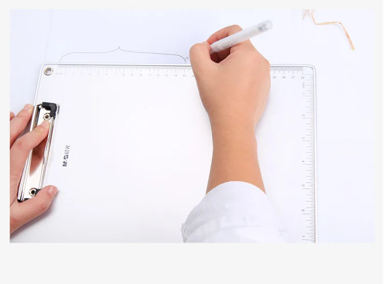 M&G Stationery ADM94863 Writing Board Clip A4 Anti-slip Metal Clip Board Writing Pad Office Supplies