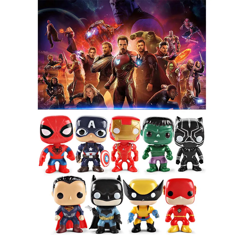 FUNKO поп фигурка игрушки Мстители 4 Marvel Бесконечная война Американский капитан паук фигурка мужчины игрушка для детей подарок на день