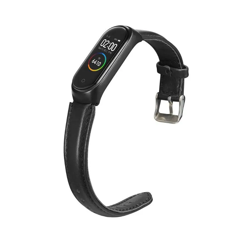 Ремешок для часов кожаный ремешок для Xiaomi mi ремешок 4 кожаный ремешок для mi Band 4 аксессуары браслет mi Band 3 ремешок