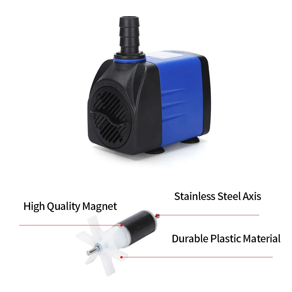 220-240v Water Pump Water Fountain Pump Filter Fish Pond Ultra-Quiet Submersible Aquarium pump Tank Fountain 3.5/6/10/15/25W