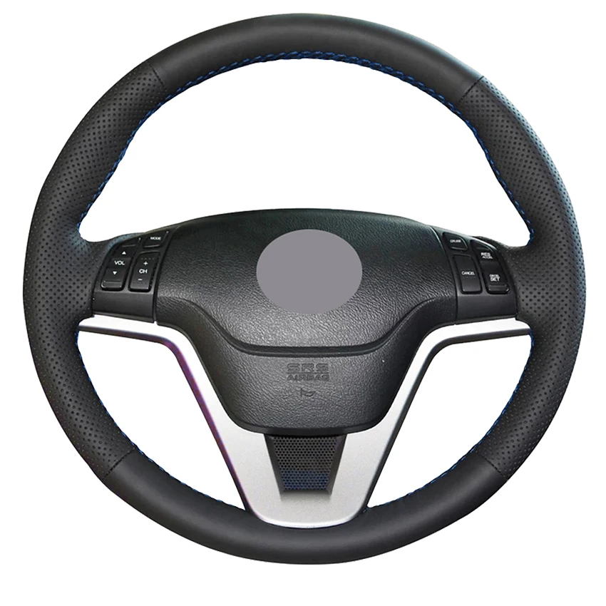 

Черная натуральная кожа ручная строчка для Honda чехол рулевого колеса автомобиля CRV 2006-2012 Crossroad 2007