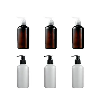 

6pcs Practical Screw Pump Bottle Compact Round Shoulder Bottle Split Charging Empty Bottles Reusable Emulsion Pump Bottle