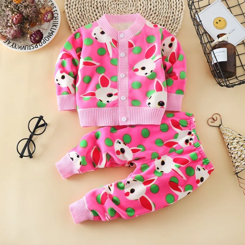 Head Silver Fox Suit Коллекция года, комплект зимней одежды для маленьких девочек, толстый хлопковый топ с рисунком ватм+ штаны, комплект из 2 предметов для маленьких мальчиков, пижамные комплекты - Цвет: Head Silver Fox Suit
