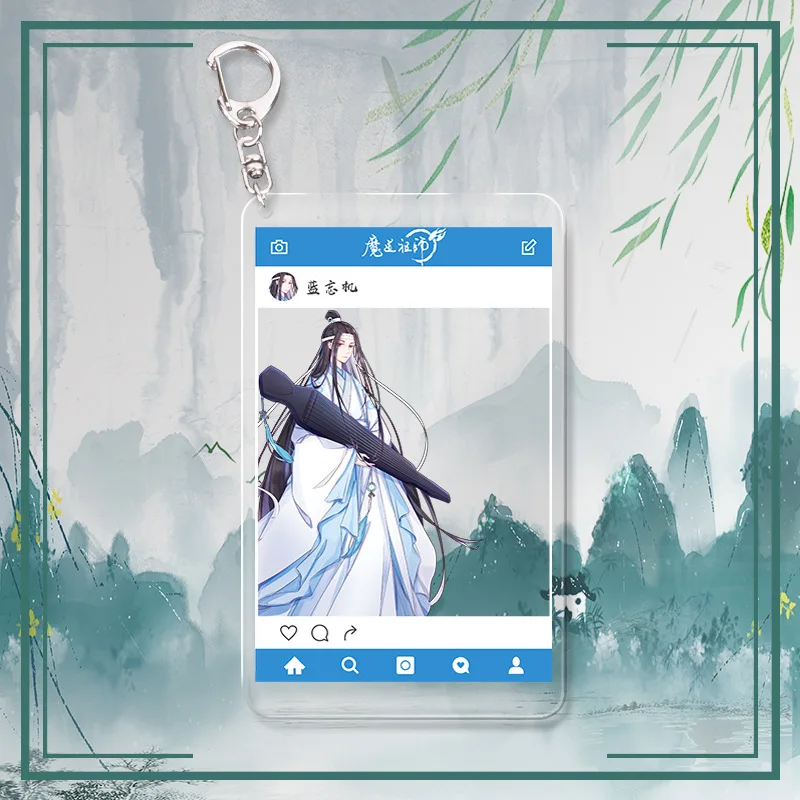 Мультфильм аниме брелок Lan Wangji Wu Wuxian FATE Xie Lian Hua Cheng кошмар Милый Забавный акриловый кулон модный персонализированный подарок - Цвет: 2