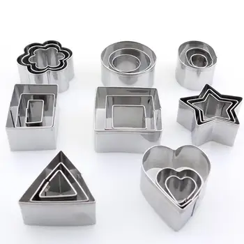 

Stainless Steel Cookie Cutter Mould Fondant Cake Biscuit Chocolate Mold Pastry Slicer Baking Tools for Home Kitchen Decor