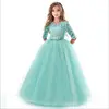 Kids Bridesmaid Lace Girls Dress For Wedding and Party Dresses Evening Christmas Girl long Costume Princess Children Fancy 6 14Y ► Photo 2/6