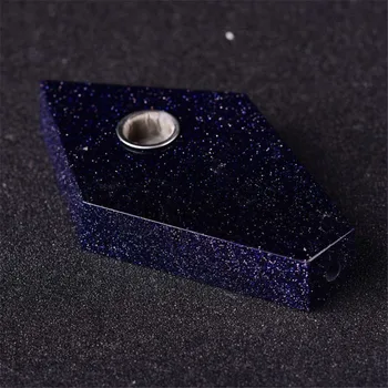 

Customizable Blue Sandstone Carved Quartz Cigarette Holder Crystal Smoking Pipes