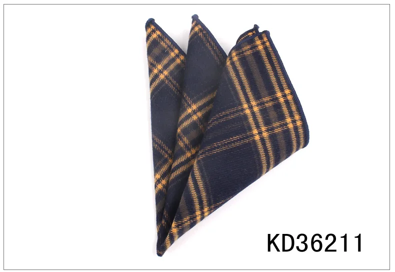 Suit Pocket Square For Men Plaid Cotton Hanky Mens Handkerchiefs Casual Suits Square Handkerchief Towels For Party Scarves - Color: KD36211