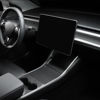 

Center Console Dashboard Panel Wrap Overlay Cover Trim Fit ABS Carbon Style for Tesla Model 3
