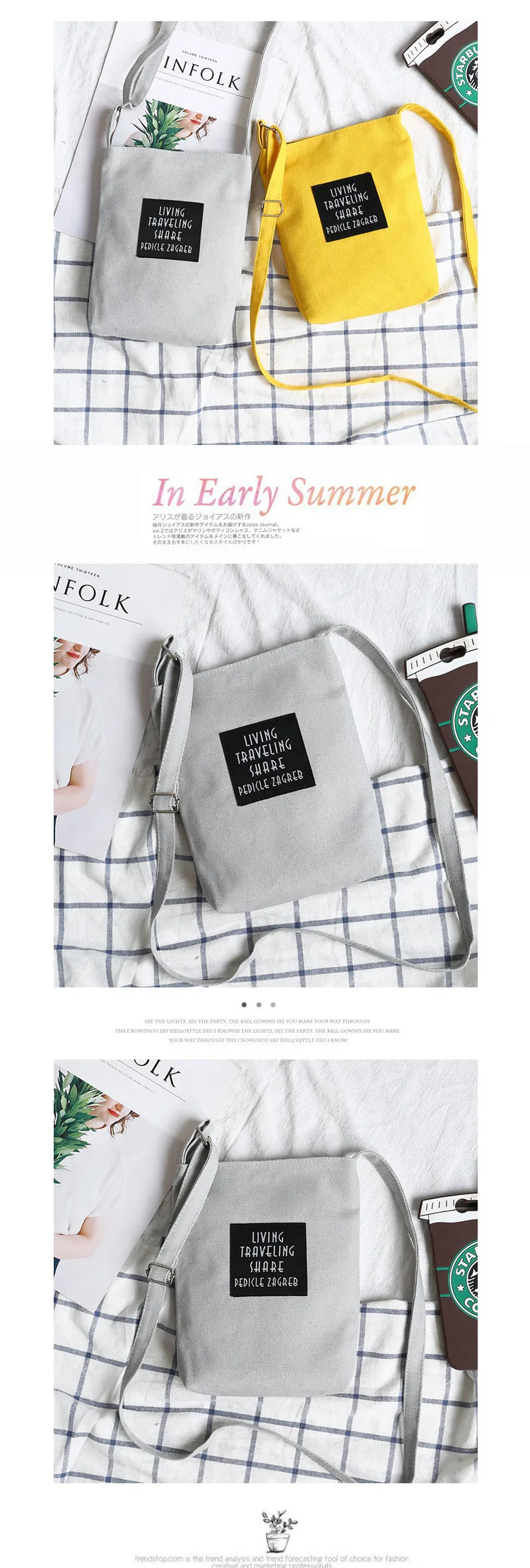 New Style Japanese And Korean Style Single-shoulder Canvas Bag MORI Series Shoulder Bag Students Spring And Summer Casual W