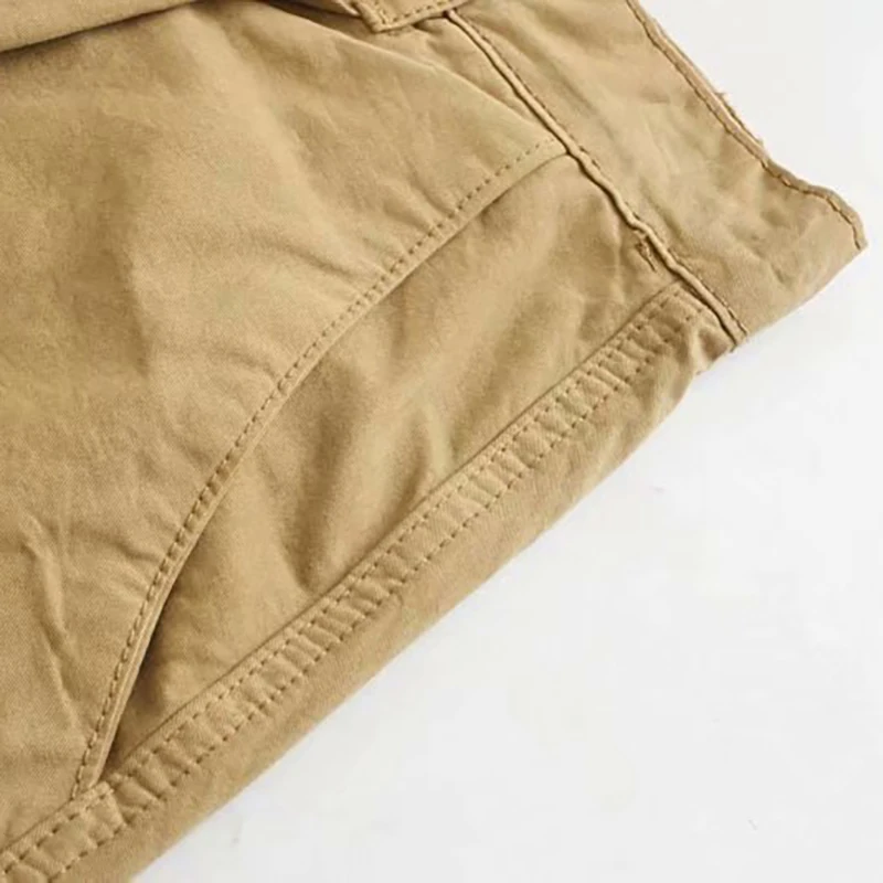 Fashion Loose High Waist Khaki Pants Women Streetwear Boyfriend Pleated Trousers Solid Pockets Harem Pants Pantalon Femme