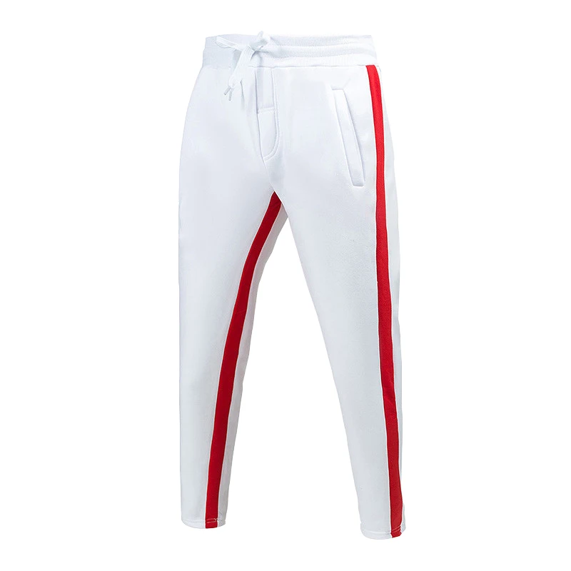 Men Jogger Pants Fitness Bodybuilding Gym Long Pants Spring Autumn Side Stripe Zippered Casual Fashion Men Sweatpants Trousers 5