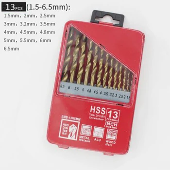 

Twisted Drill Bit 1.0-13mm Metal Steel Drilling Rotary Titanium-plated