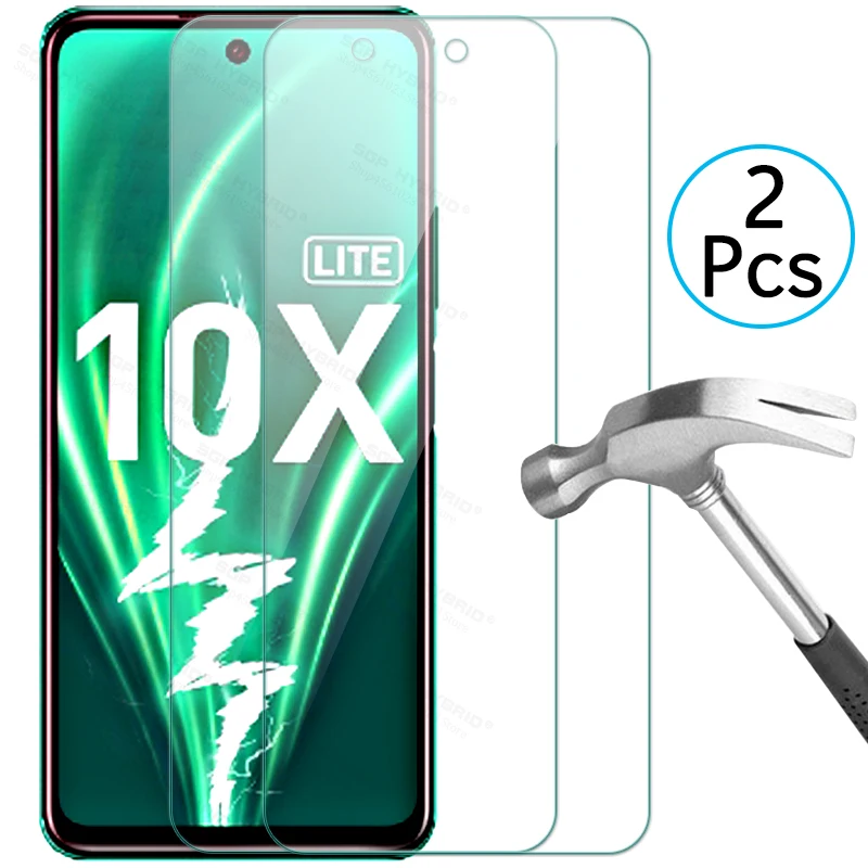 2 листа для Huawei Honor 10x Lite, Защитное стекло для Honor10 x 10x10xlite Honor10x lite, защитная пленка, полное покрытие