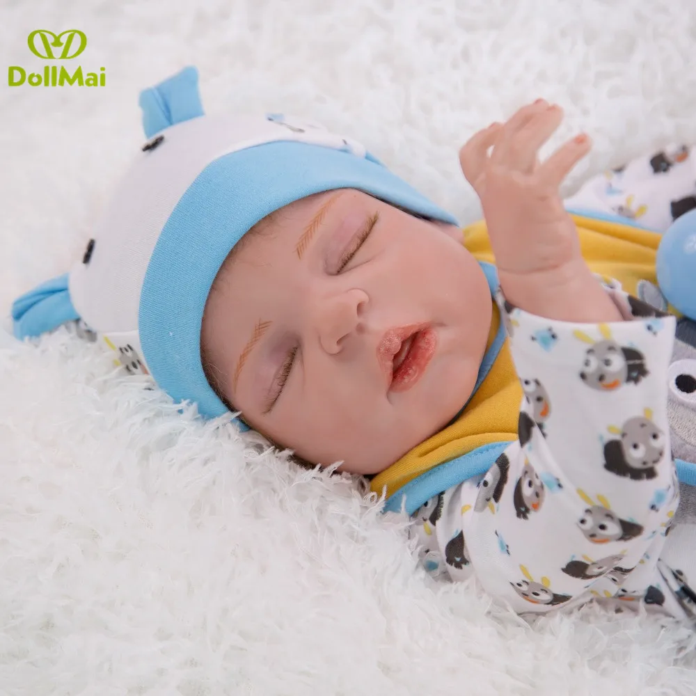 

55cm Simulation Newborn Baby Reborn Doll Silicone Reborn Doll vinyl bath educational Toy For 3-7 Boy Girl Children Christmas Gif