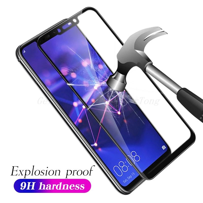 

9D Cover Tempered Glass for Huawei Honor 8X Full Screen Protector Protective Film for Honor 20 Pro 10 Lite Phone Toughened Glass