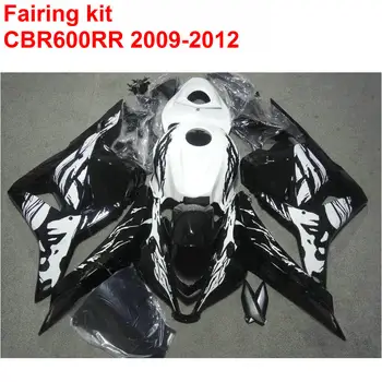 

OEM quality Customize Fairing Kit For HONDA CBR600RR 2009 2010 2011 2012 CBR 600 RR 09-12 Black White Fairings Set XF49